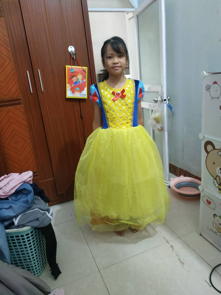 Váy Bạch Tuyết kèm tà xinh xắn size 100-150 - VBTKT2209