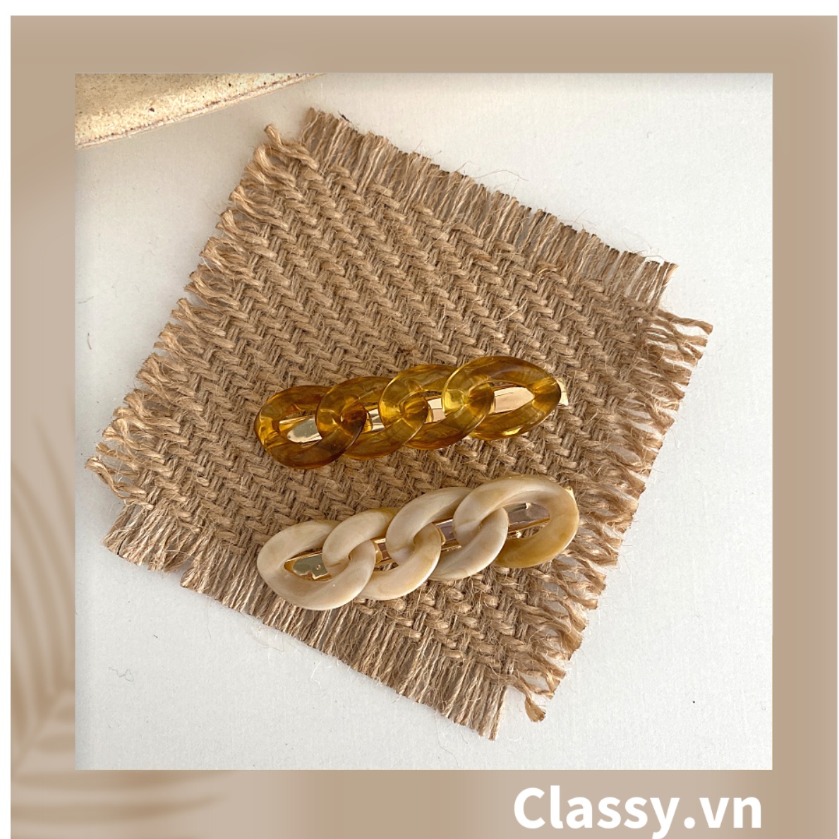 Bộ 02 Kẹp Tóc Họa tiết cẩm thạch sang trọng & thanh lịch dành cho phái nữ Classy PK228