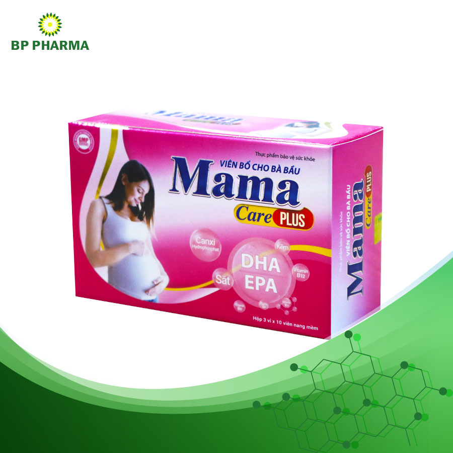 Viên Bổ Cho Bà Bầu MAMACARE PLUS Tăng Sức Đề Kháng, Bổ Sung DHA, EPA Và Khoáng Chất Trong và Sau Thai Kỳ - Hộp 30 Viên