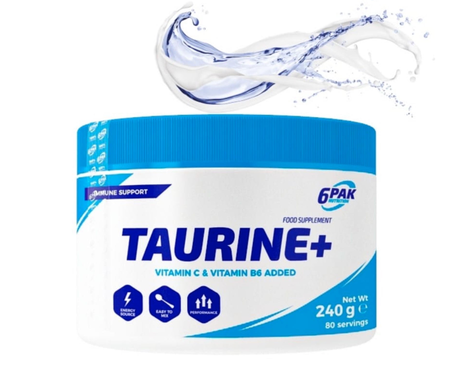 Thực phẩm bổ sung TAURINE+ (240g) - Gia Tăng Sức Mạnh - Hàng chính hãng 6PAK