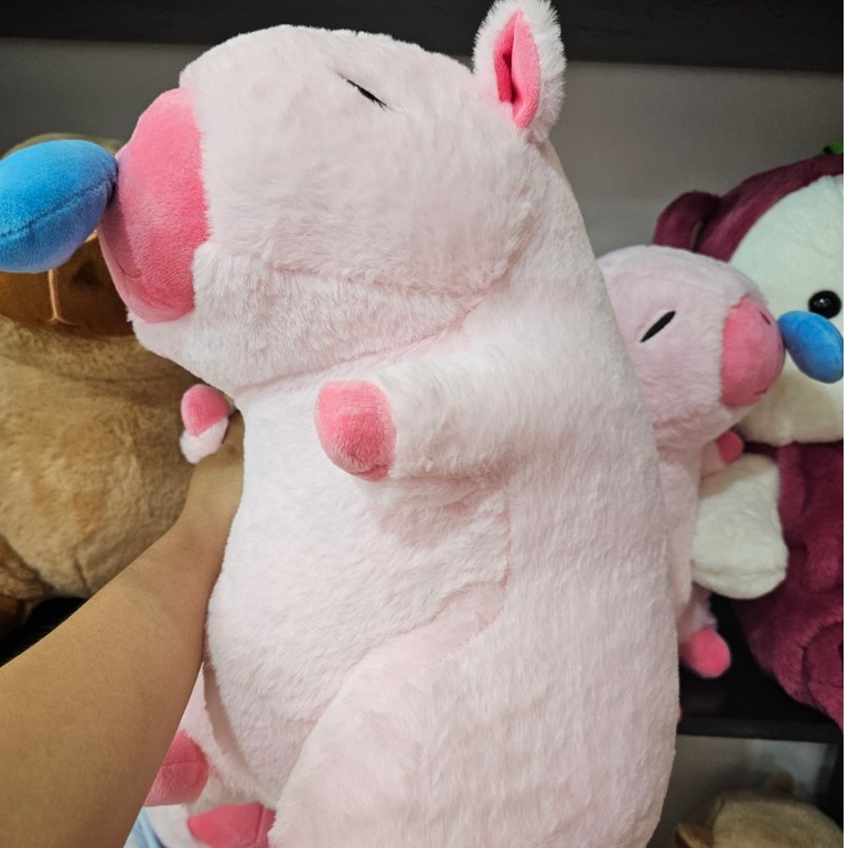 Thú nhồi bông capybara hồng chảy nước mũi đáng yêu - Size từ 35cm đến 45cm - Móc khoá gấu bông Capybara