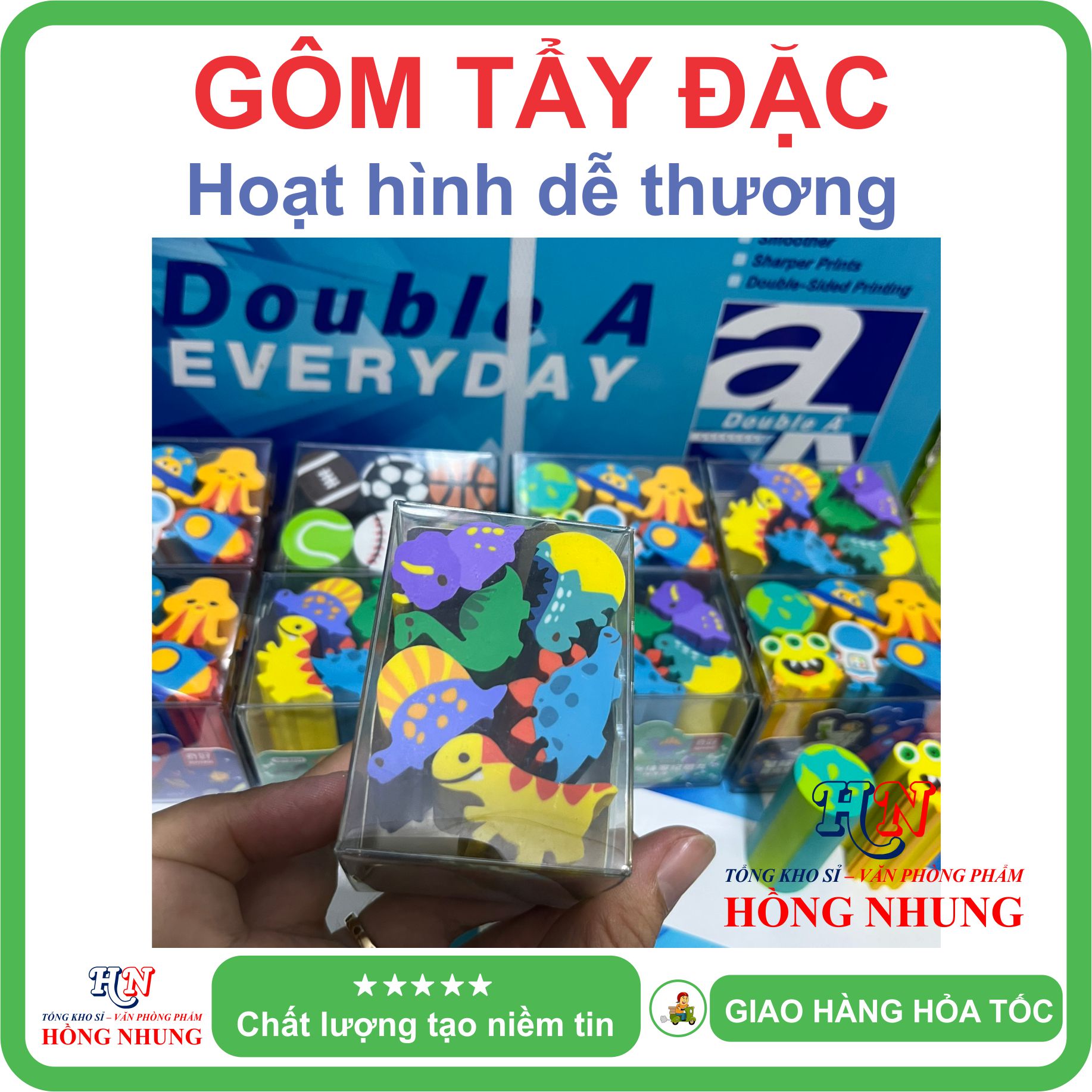 [SALE] Gôm Tẩy trẻ em - Nhiều Hình dáng Dễ Thương, An toàn cho bé, Giúp các bé ham học