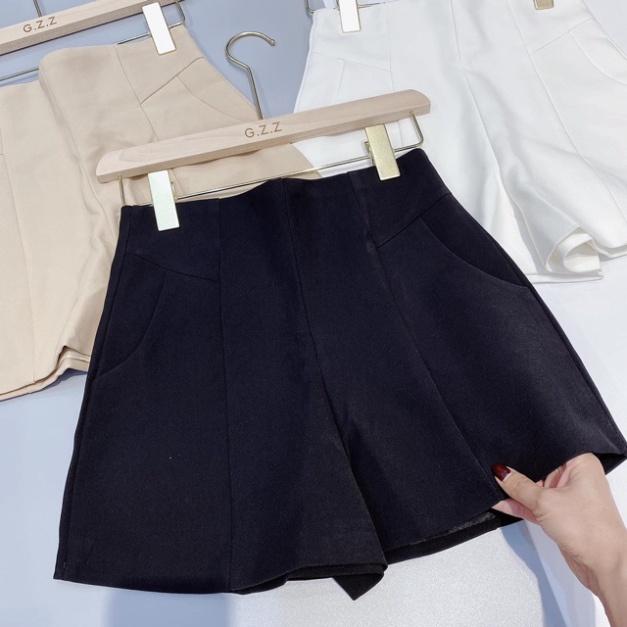 QUẦN SHORT nữ cạp cao chất tuyết mưa ulzzang nữ tính, mầu đen, trắng, be, nâu tây, cocoland