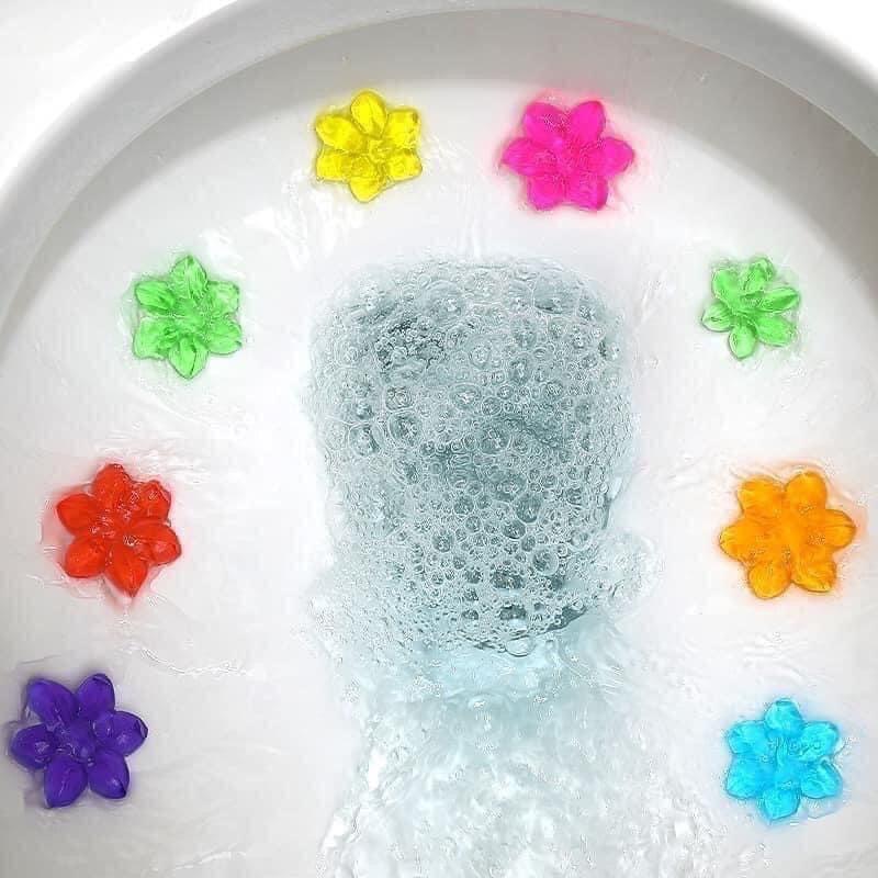 Combo 4 gel thơm làm sạch khử mùi vệ sinh Diệt khuẩn khử trùng bồn cầu hình bông hoa