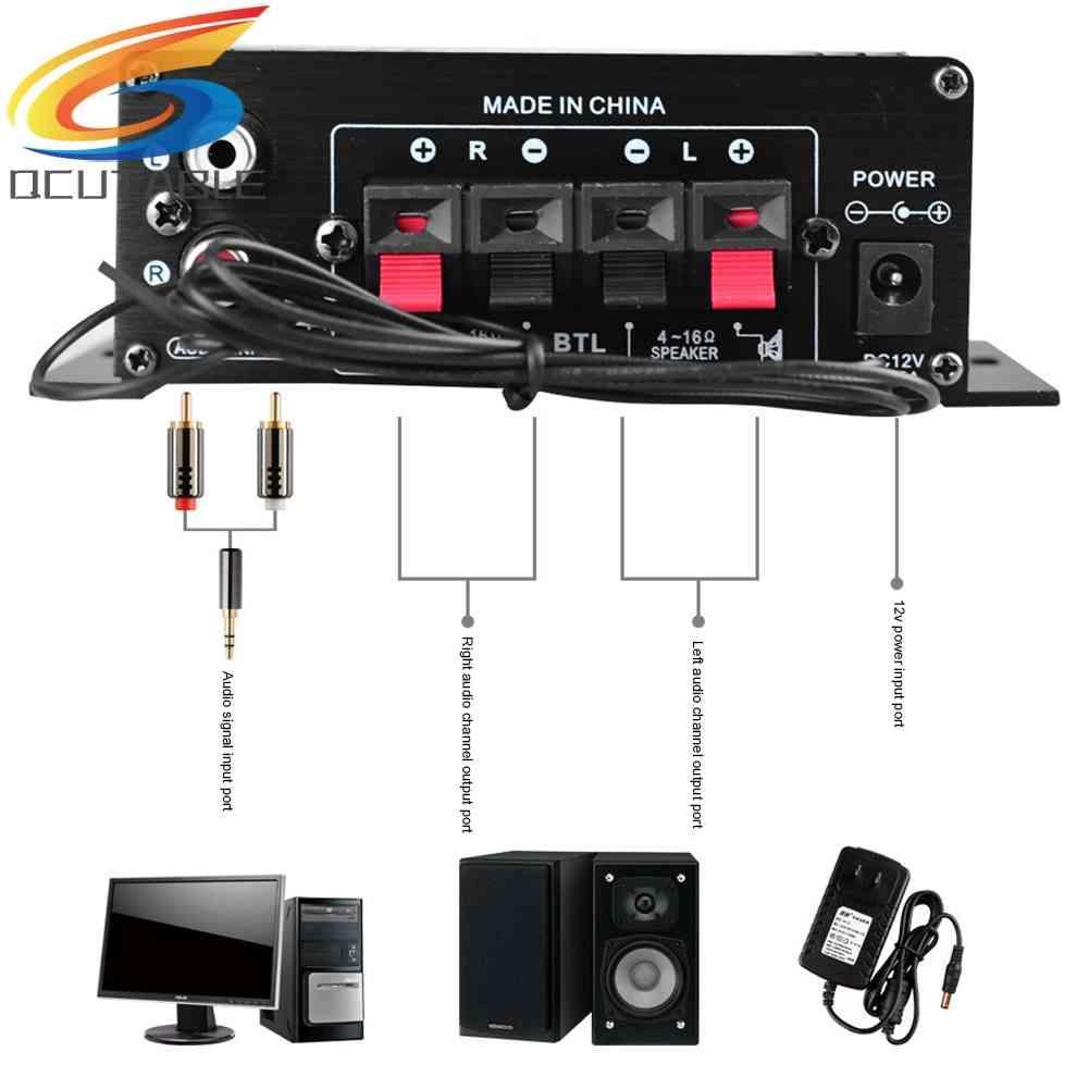 Bộ Khuếch Đại Âm Thanh Kỹ Thuật Số Bluetooth AK-370 HIFI Kênh 2.0 12V