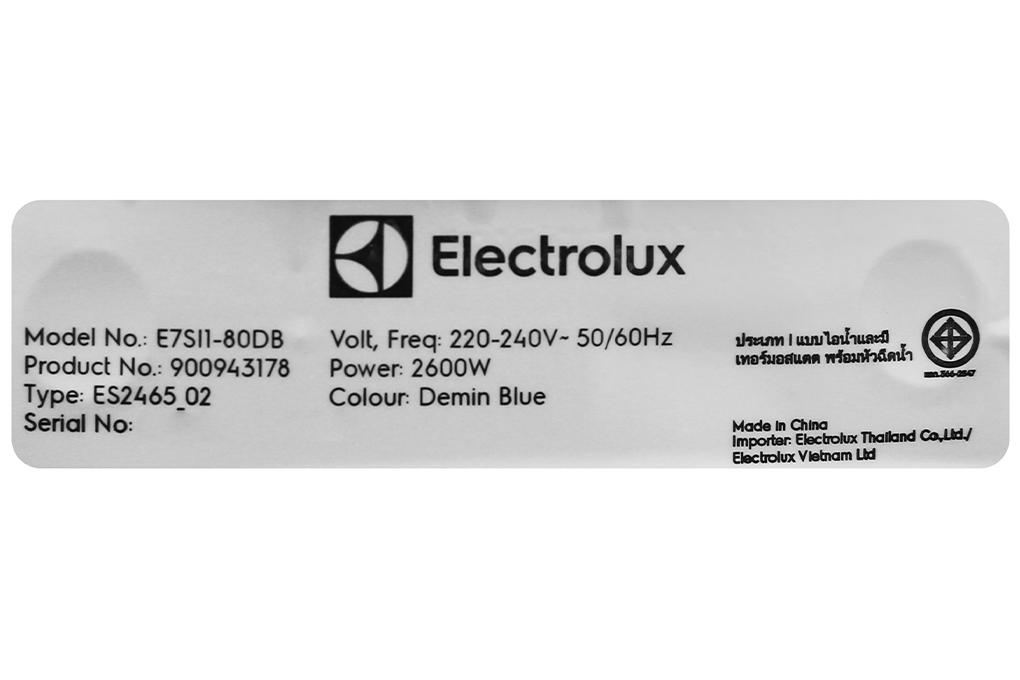 Bàn ủi hơi nước Electrolux E7SI1-80DB - Hàng chính hãng