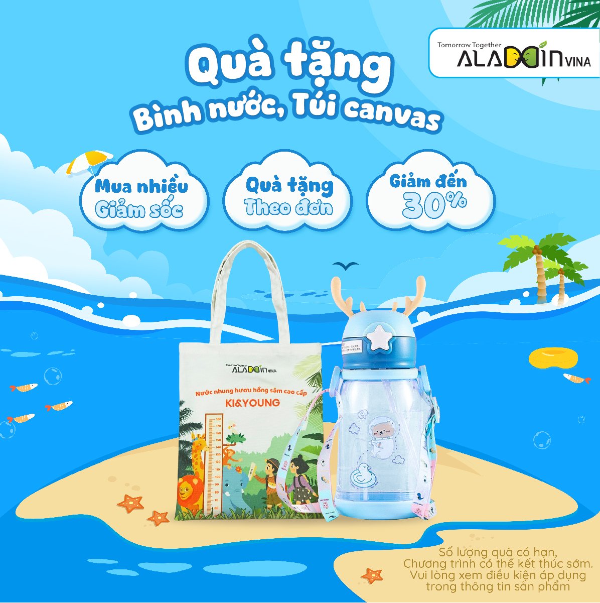 [QUÀ TẶNG KHÔNG BÁN] Bình nước/Túi canvas/Ngũ cốc I=SURE lợi khuẩn/Yếm cho bé