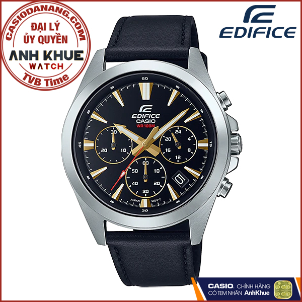 Đồng hồ nam dây da Casio Edifice chính hãng EFV-630L-1AVUDF (43mm)