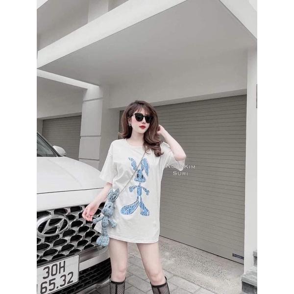 Áo thun tay lỡ nam nữ, áo phông unisex form rộng chất cotton mát mịn thấm hút mồ hôi in hình Hoạt Hình