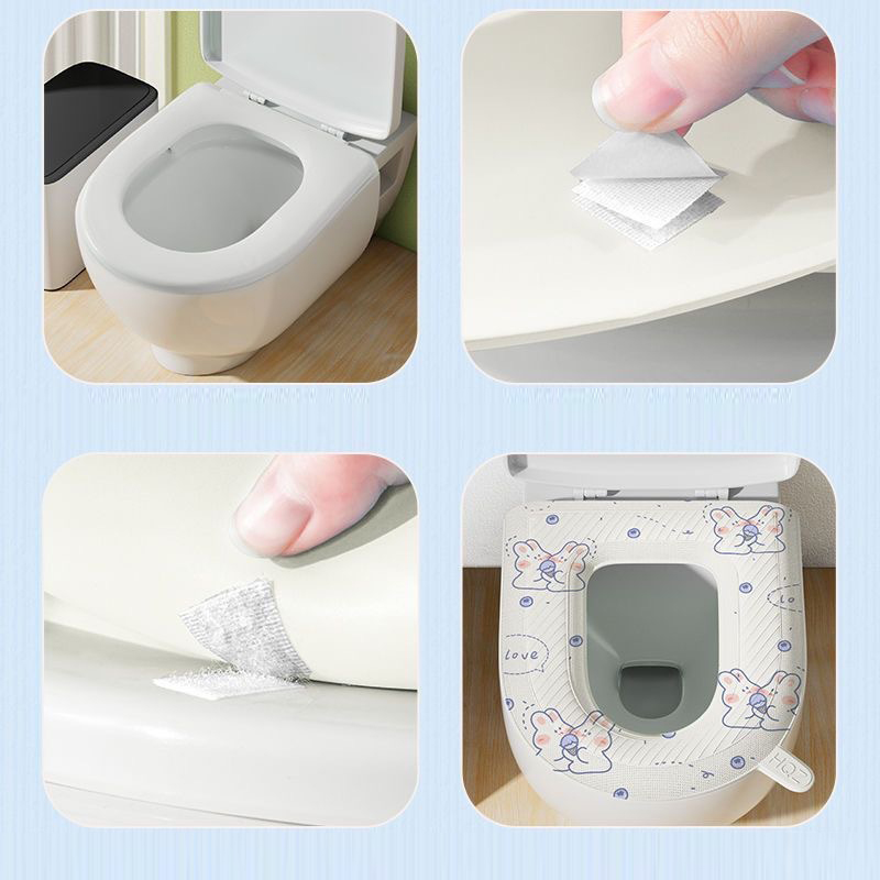 Đệm lót bồn cầu giúp chống thấm nước, giữ ấm ngồi siêu mềm mại dễ dàng vệ sinh