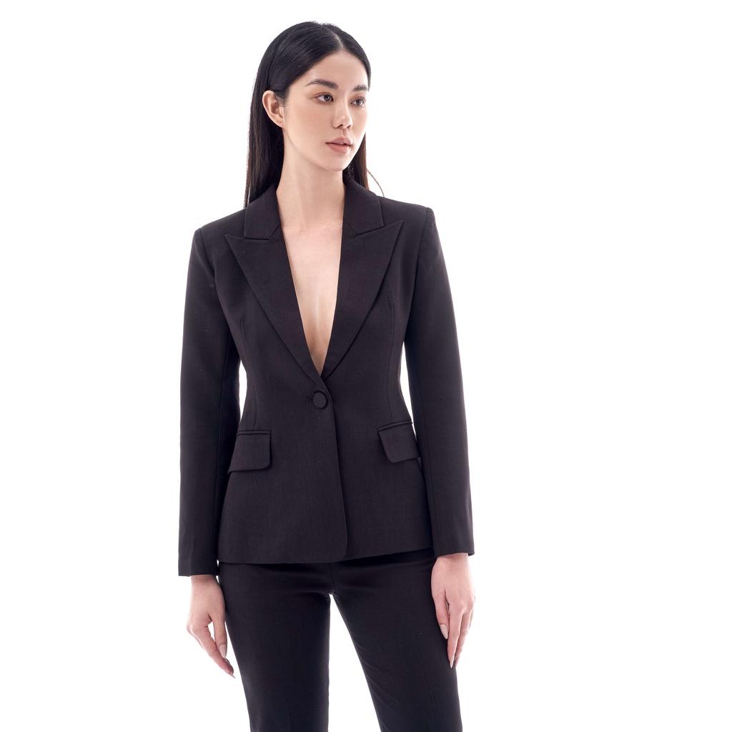 Áo Blazer kiểu 1 cúc màu đen 2NDDATE BL024B