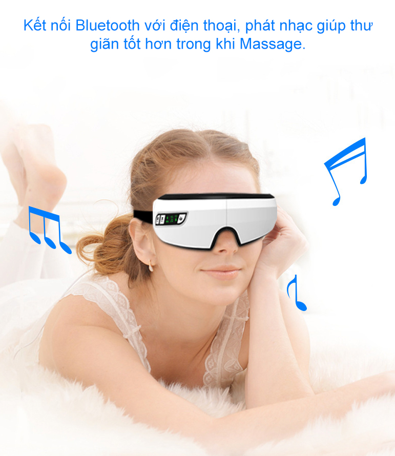 Máy Massage mắt Bluetooth nghe nhạc thư giãn cao cấp AQHY1