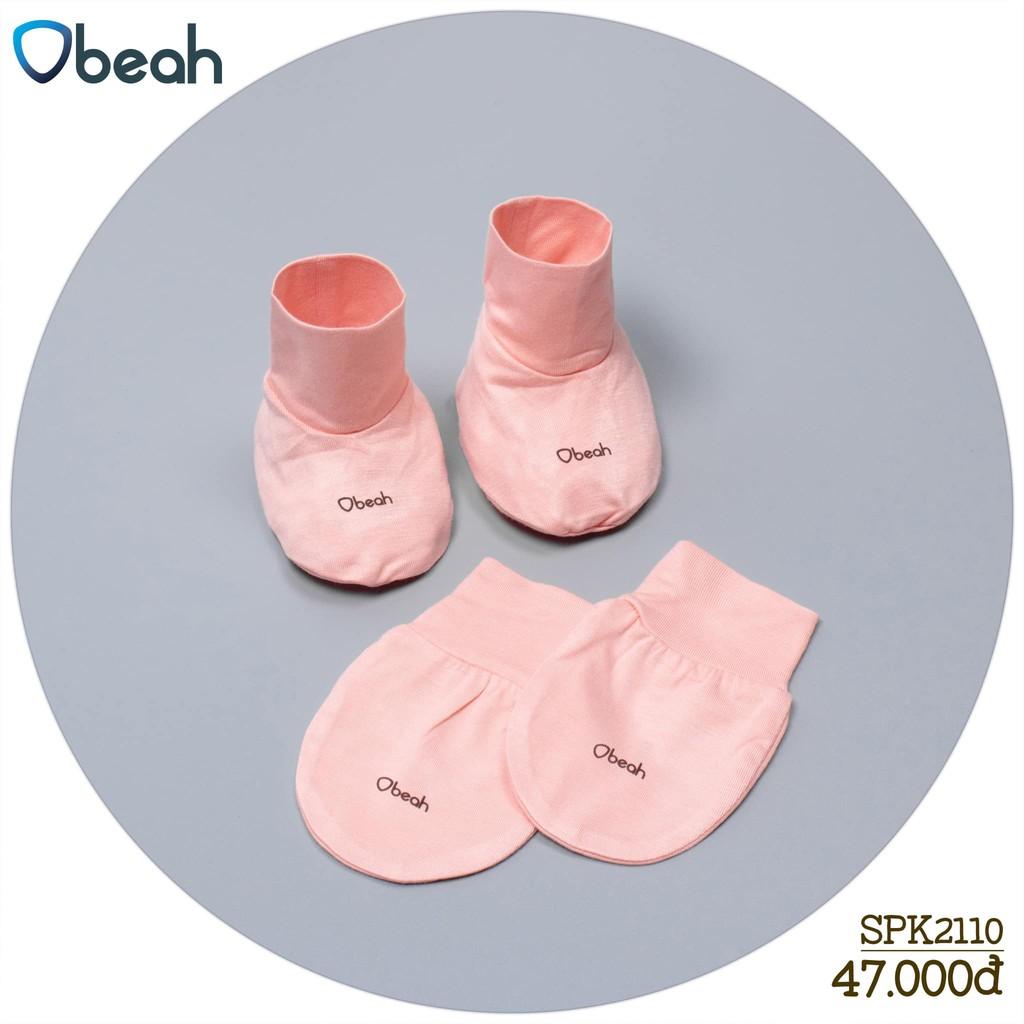 bao tay và bao chân sơ sinh, chất liệu petit mềm mại tạo cho bé cảm giác dễ chịu Obeah cho bé sơ sinh Full 5 màu