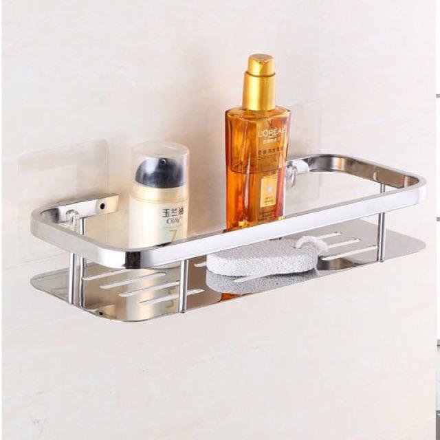 Giá inox 2 tầng để đồ nhà tắm