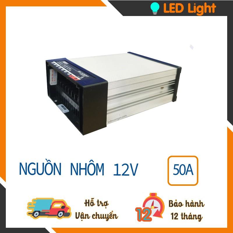 Nguồn NHÔM 12V 50A VỎ LỌC NHIỄU