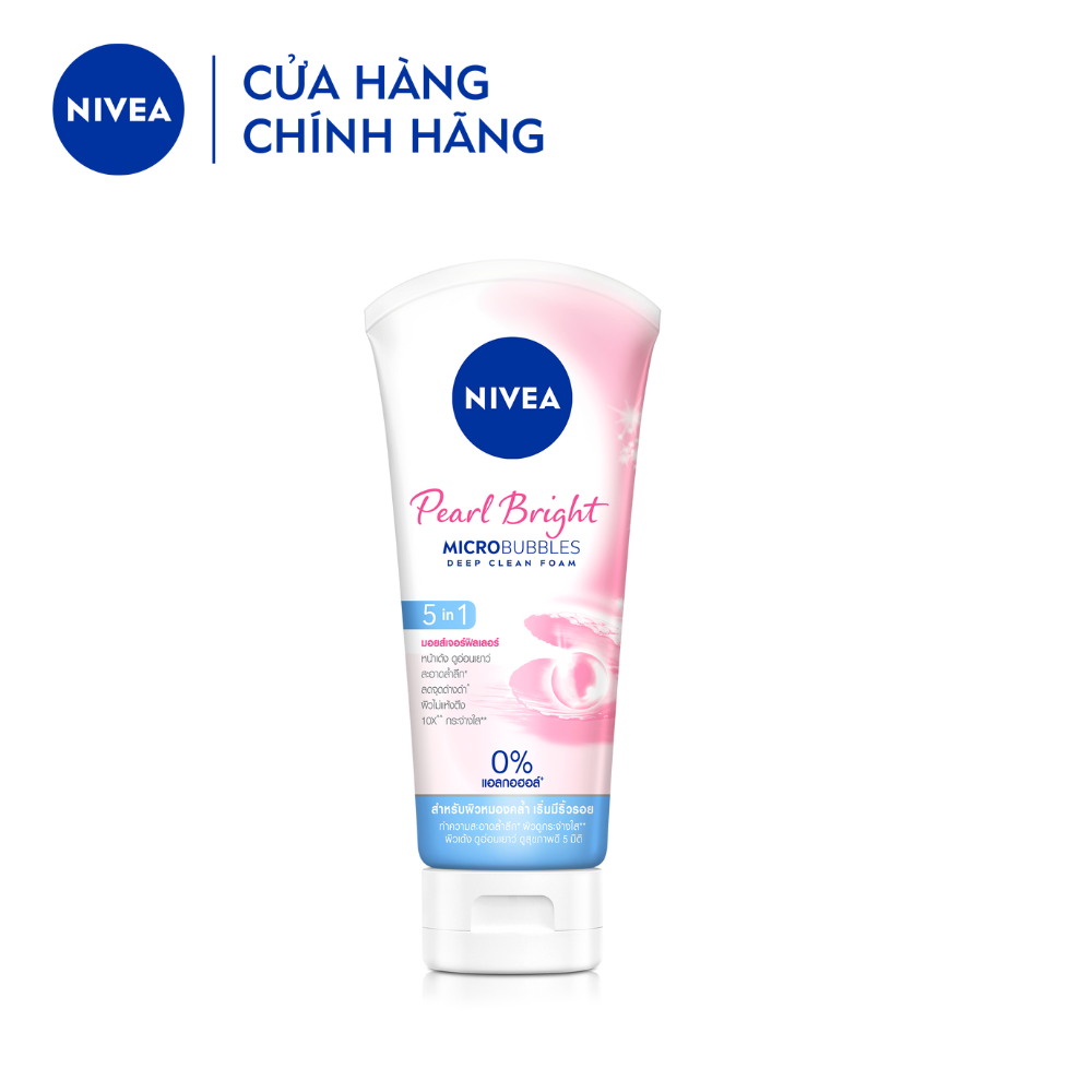 Sữa rửa mặt NIVEA Pearl White giúp trắng da ngọc trai - 81295