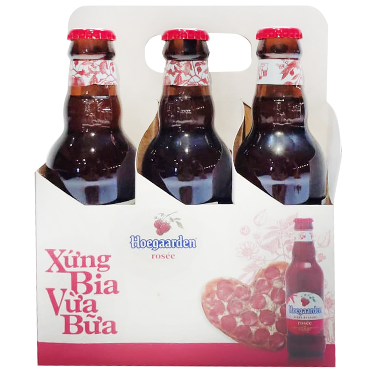 Lốc 6 Chai Bia Hoegaarden Rosée (248ml x 6 Chai)