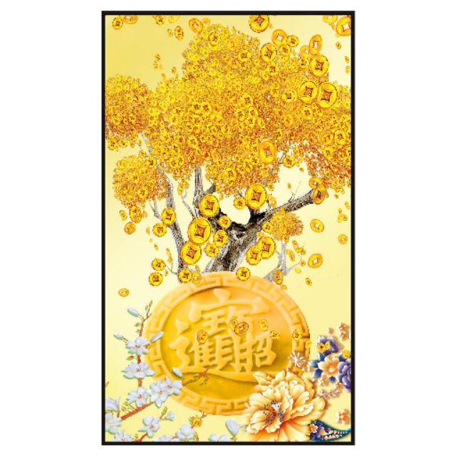 Decal dán tường cây kim tiền 021_ 70cm x 120cm