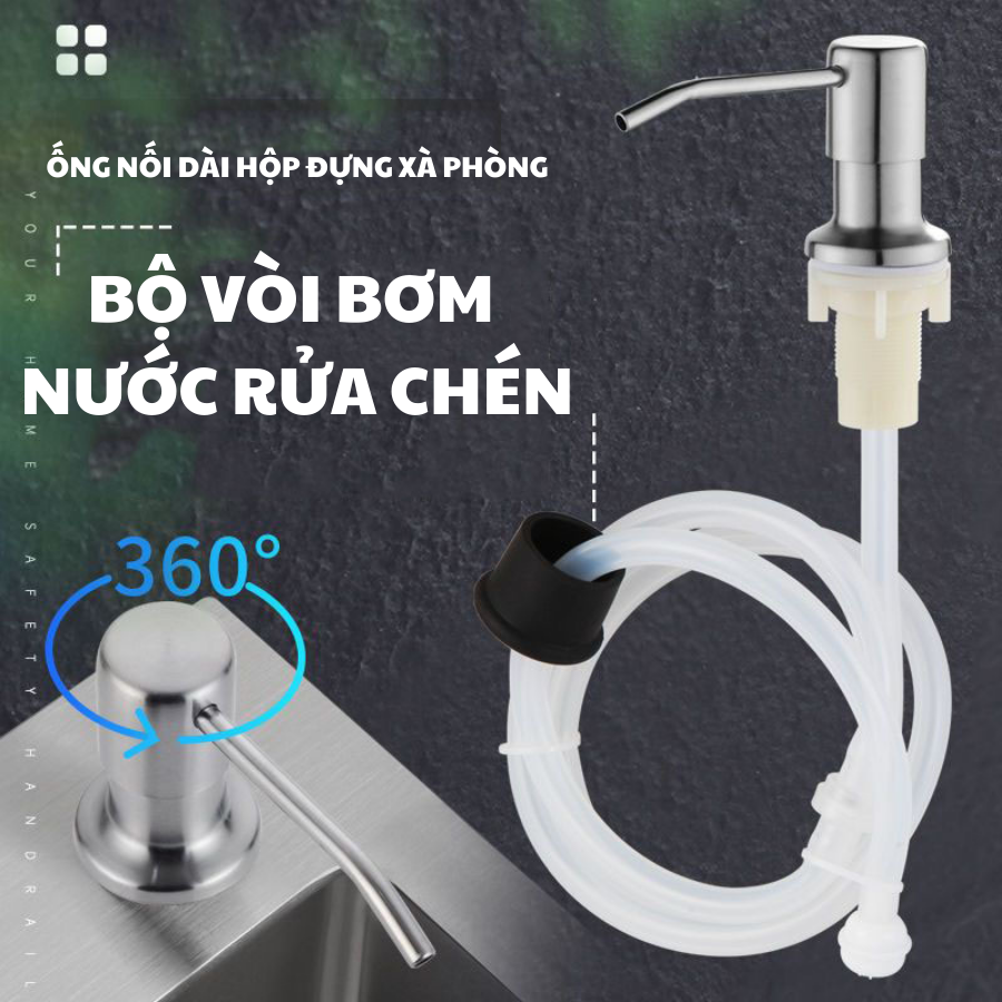 Vòi Dẫn Nước Rửa Chén Bộ Đầu Vòi Dẫn Bơm Hút Xịt Nước Rửa Chén Dầu Rửa Bát Gắn Bồn Rửa Bát