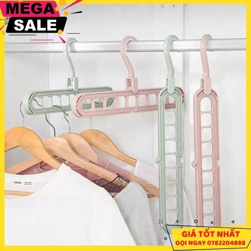Móc Treo Quần Áo Đa Năng 9 Lỗ Tiết Kiệm - Giao Hàng Toàn Quốc