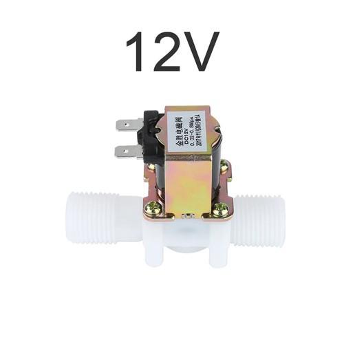 Van nước điện từ thường đóng loại 12V hoặc 220V-TS101, bằng nhựa, ren ngoài DN15-ống D21, D20 - TS101