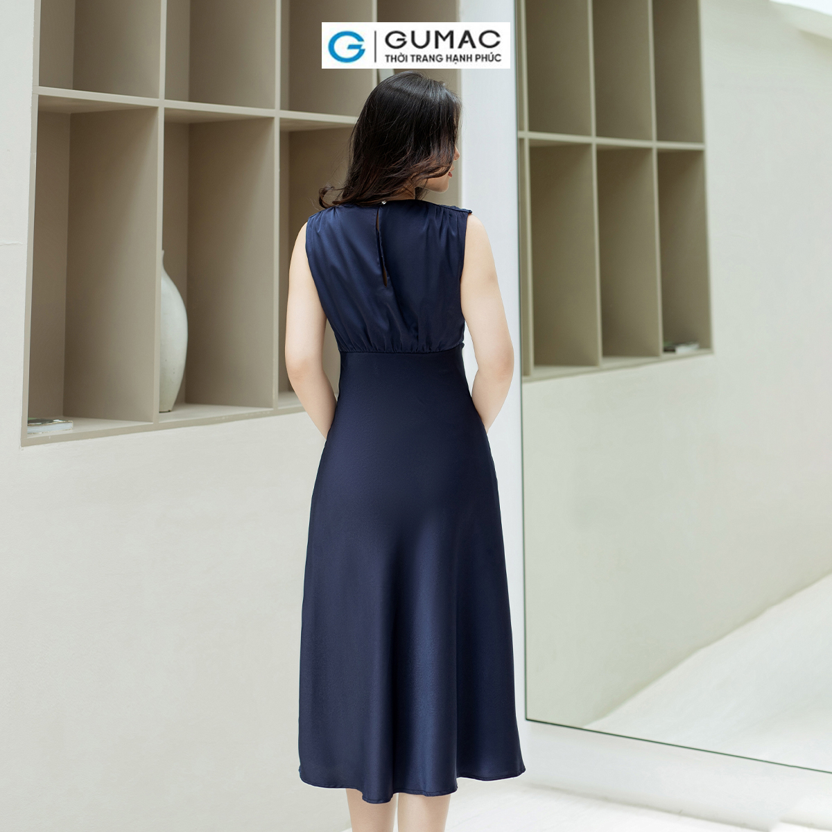 Đầm A nơ cách điệu GUMAC DD08042
