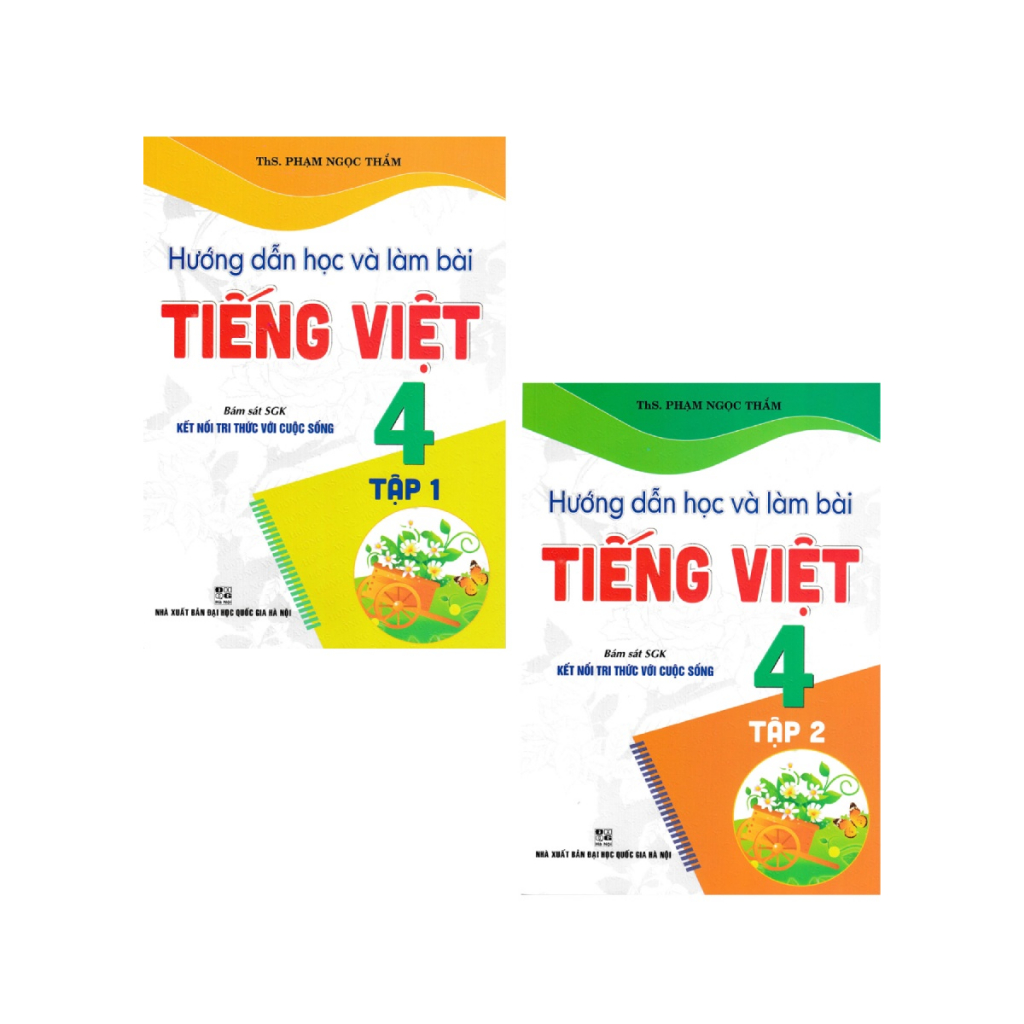 Sách - combo hướng dẫn học và làm bài tiếng việt 4 - tập 1 + 2