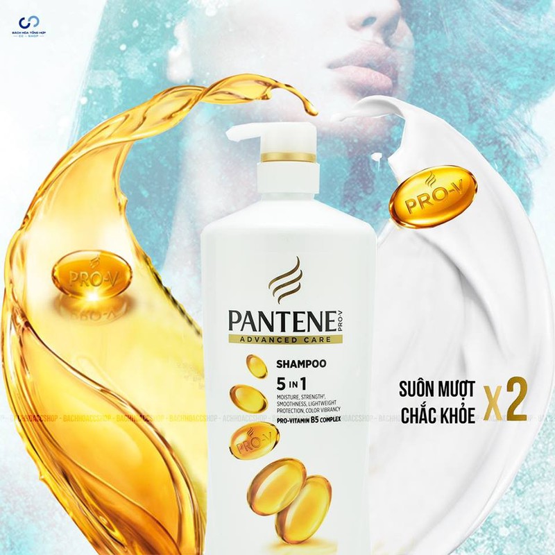 Bộ Dầu Gội Xả Pantene Pro-V Advanced Care 5 In 1 Cung Cấp Độ Ẩm Giúp Tóc Chắc Khỏe Hàng Mỹ