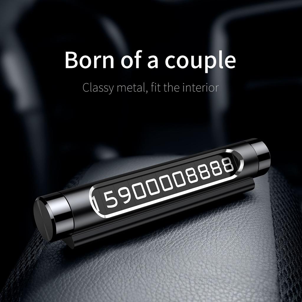 Bảng số điện dùng trên xe hơi Baseus All Metal Temporary Parking Number Plate Series 2