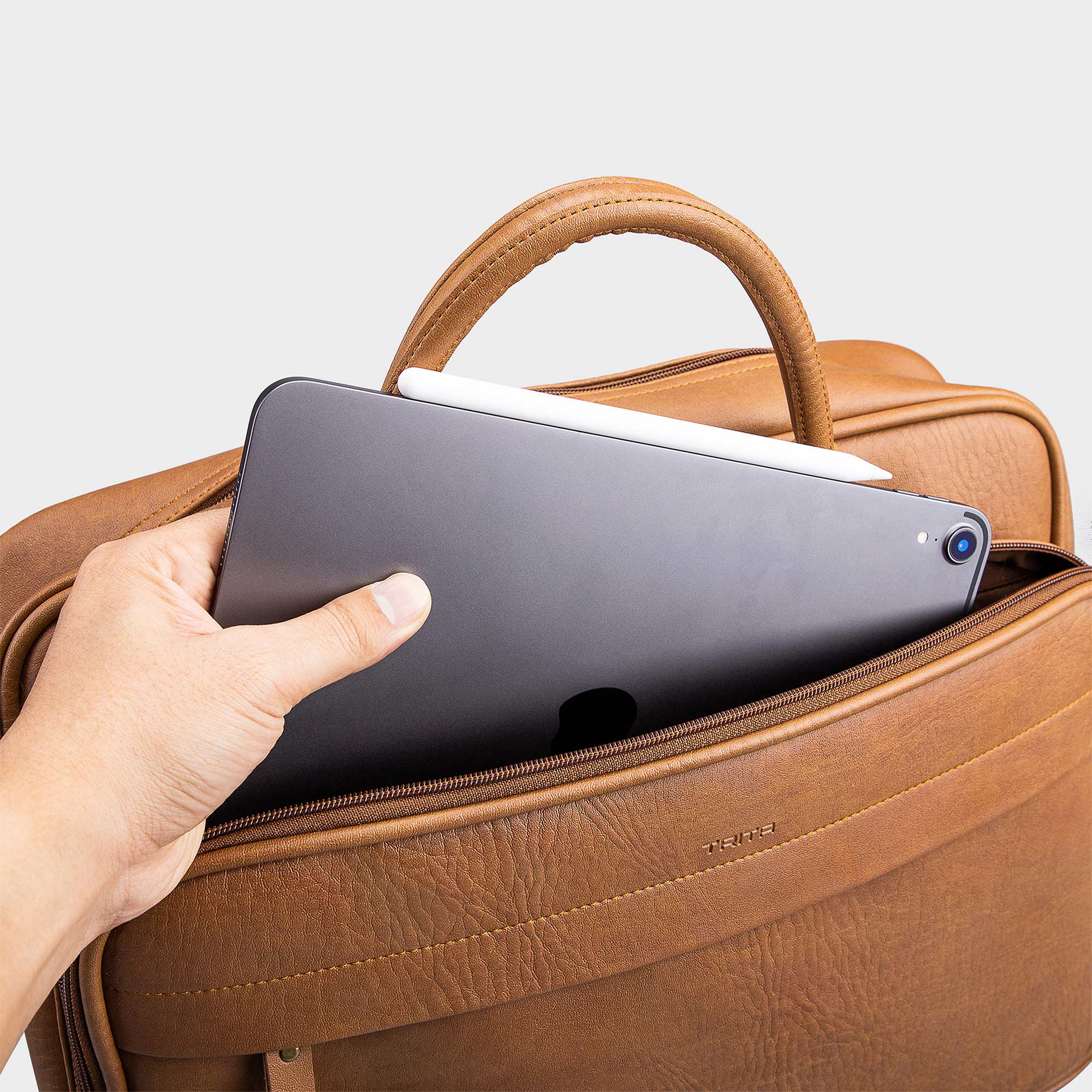 Cặp công sở Trita ( Thời trang nam đựng vừa laptop 14.6 inch - Cặp da TCA10 )