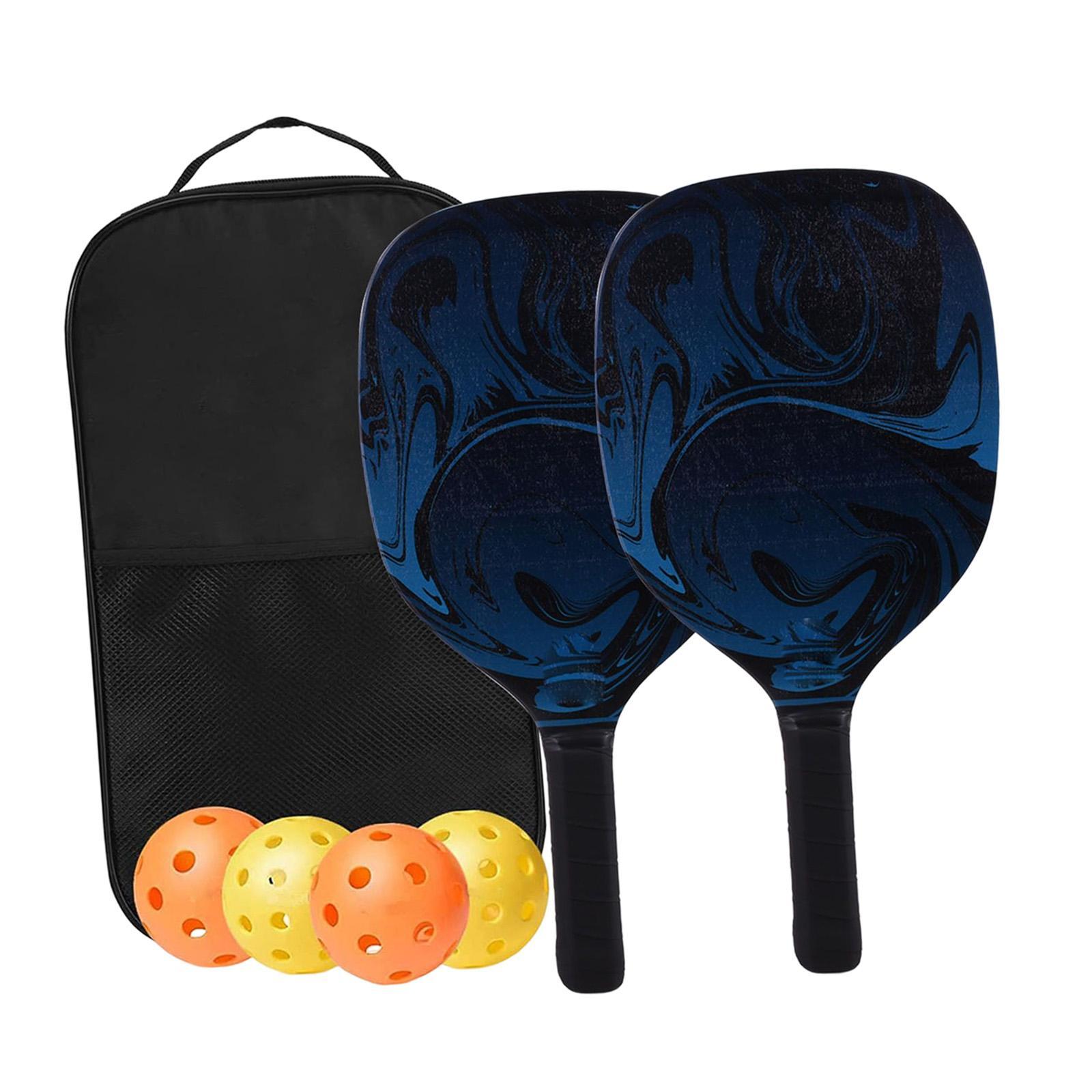 Sports Pickleball Paddles Set with 4 Balls for Indoor and Outdoor Tournament