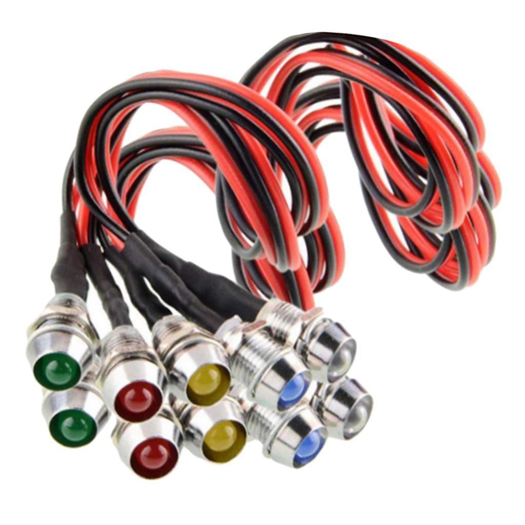 20x LED Indicator Light Bulb 5 Colors Dash Directional Car Motorcycle Boat