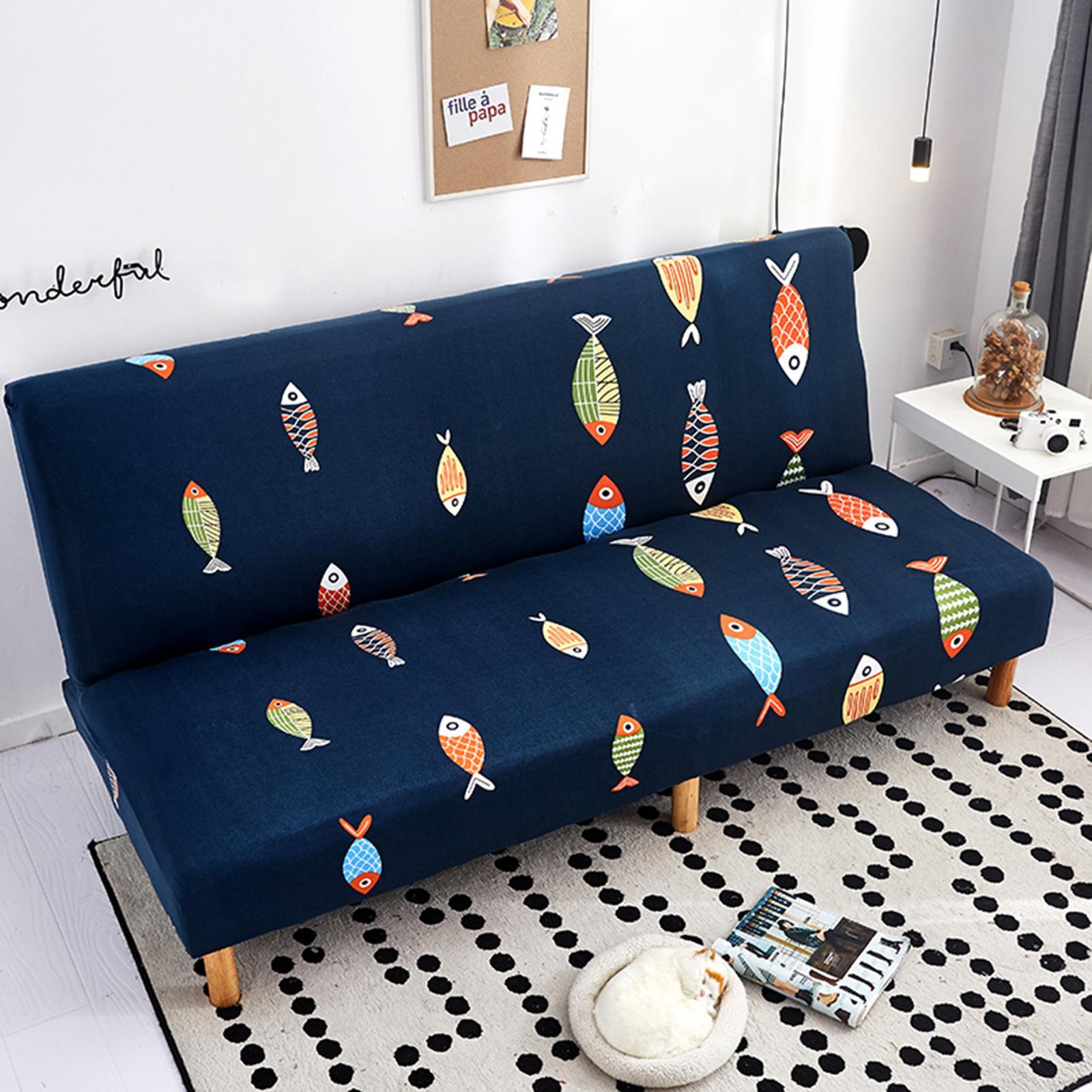 Armless Sofa Cover Furniture Protector Stretch Sofa Slipcover for Bedroom Color