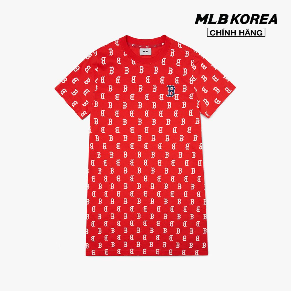 MLB - Đầm mini ngắn tay phom suông Monogram 3FOPM0123