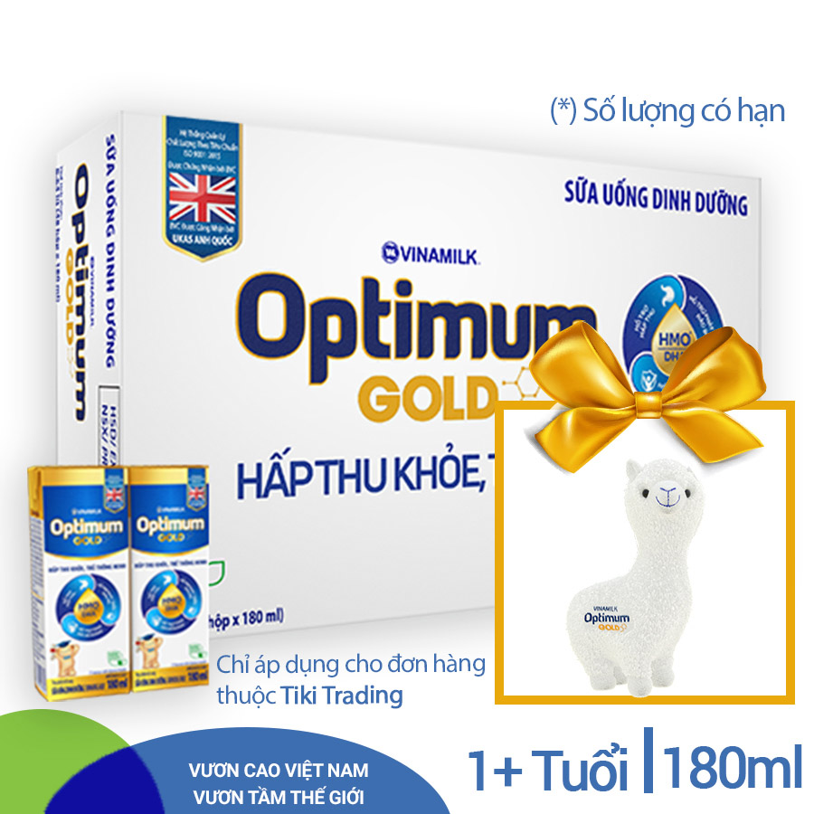 Thùng 48 Hộp Sữa Bột Pha Sẵn Vinamilk Optimum Gold 180ml