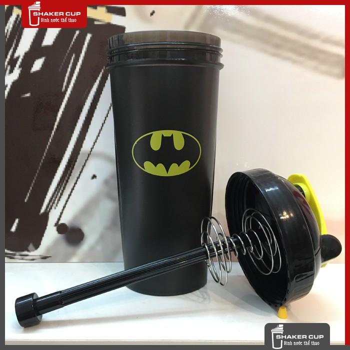 Bình lắc tập gym bình thể thao shake bottle Super Hero