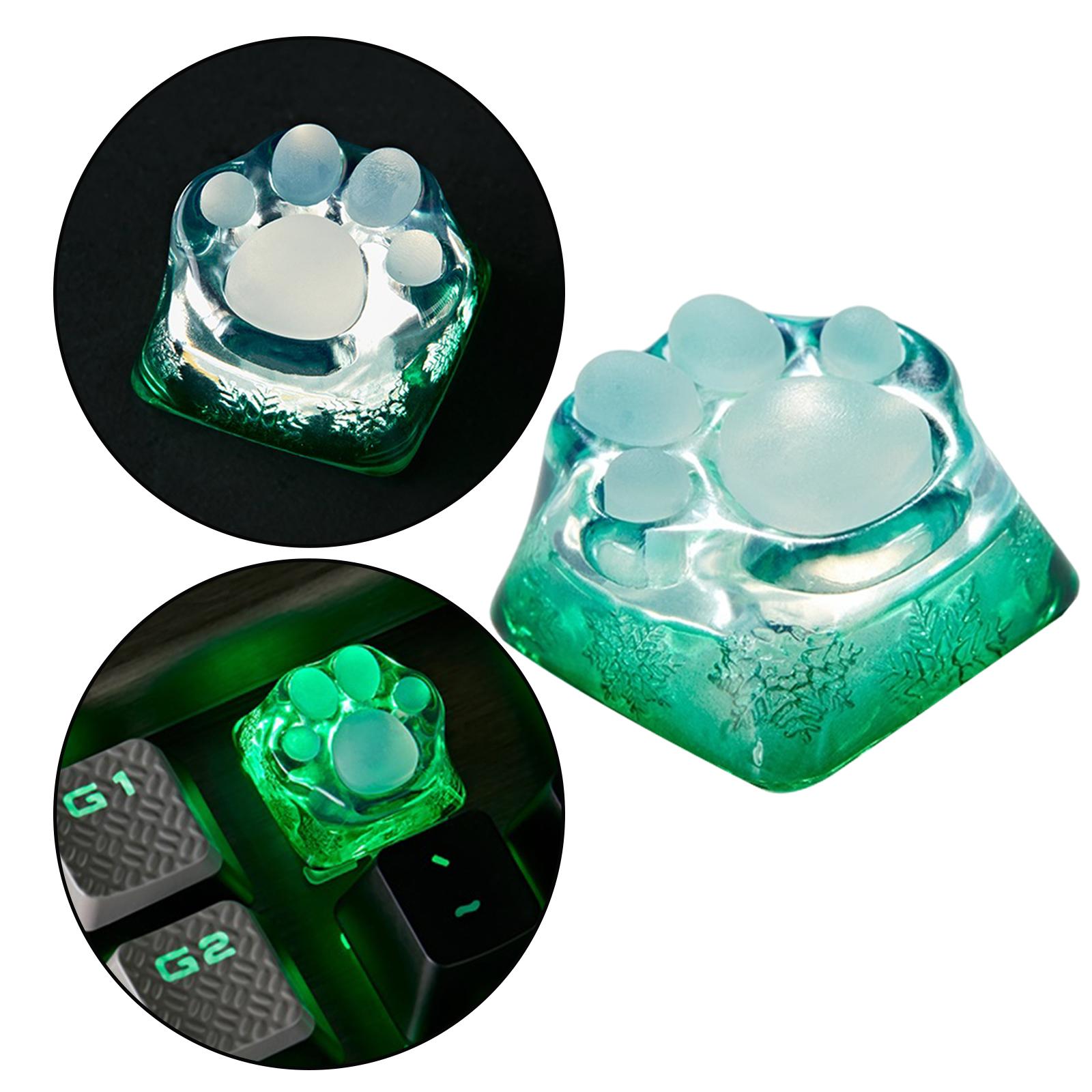 Cute 3D Clear Cat Paw Mechanical Keyboard Keycap for Cherry MX