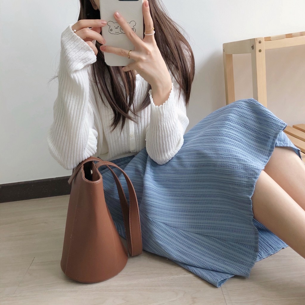Áo len mỏng cardigan phong cách hàn quốc