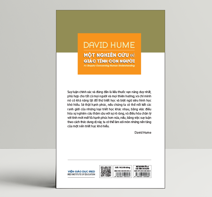 MỘT NGHIÊN CỨU VỀ GIÁC TÍNH CON NGƯỜI (An Enquiry Concerning Human Understanding) - David Hume - Hoàng Phú Phương dịch; Bùi Văn Nam Sơn hiệu đính - (bìa cứng)