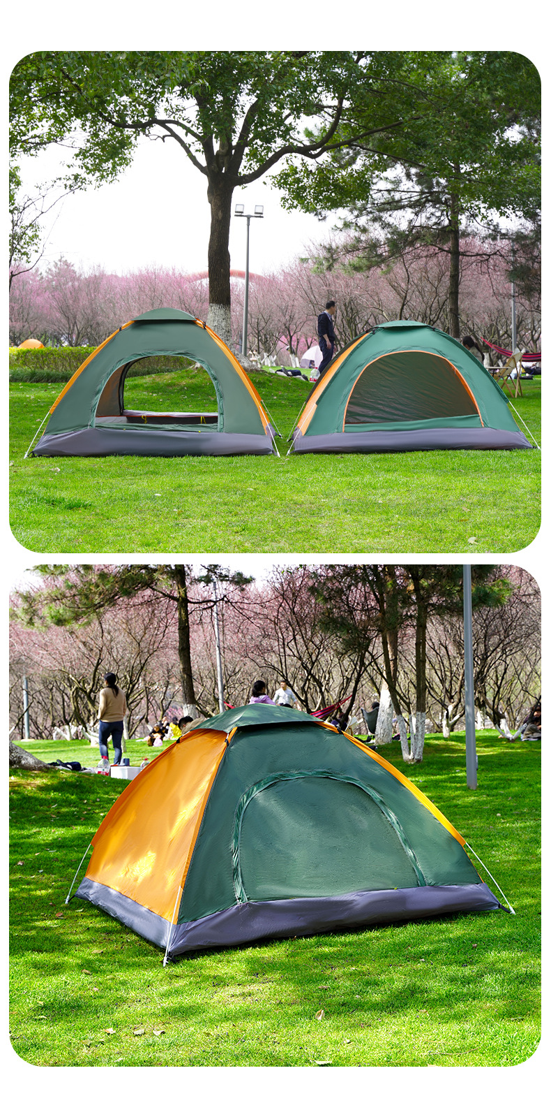 Lều Cắm Trại Lều Du Lịch Tự Bung Gấp Gọn Chống Nước 2-3 người hoặc 3-4 người