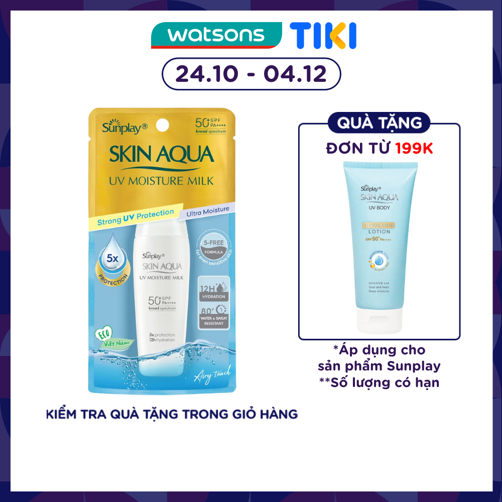Sữa Chống Nắng Dưỡng Da Giữ Ẩm Sunplay Skin Aqua UV Moisture Milk SPF50 30g