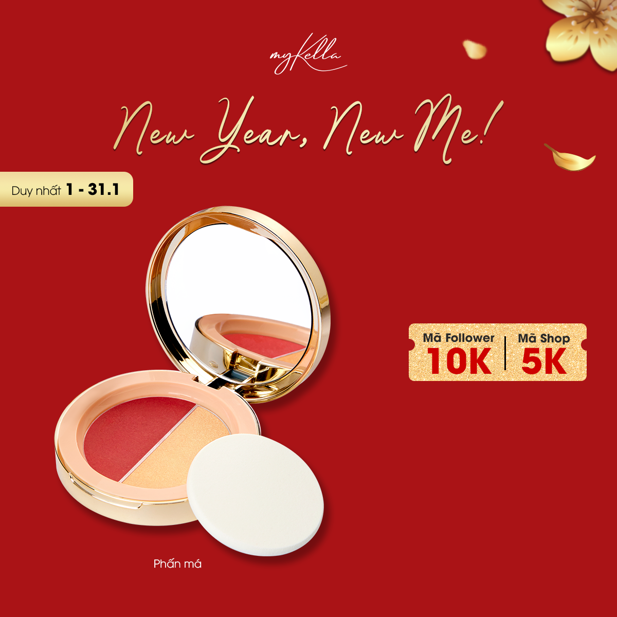 Phấn Má Trang Điểm myKella Magic Cheek Duo Lâu Trôi Và Trendy