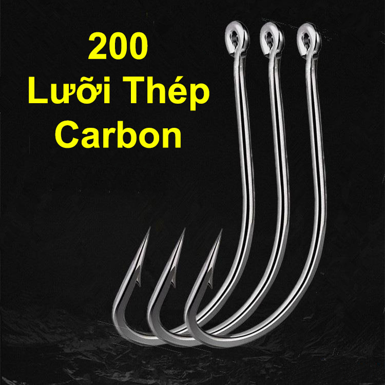 200 Lưỡi Câu Thép Cacbon