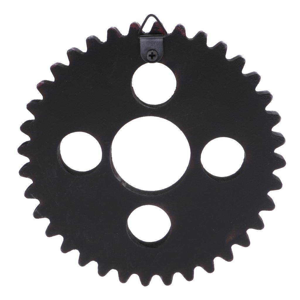 4Pcs Retro Industrial Wooden Gear Wheel Home Wall Decorative Accessories