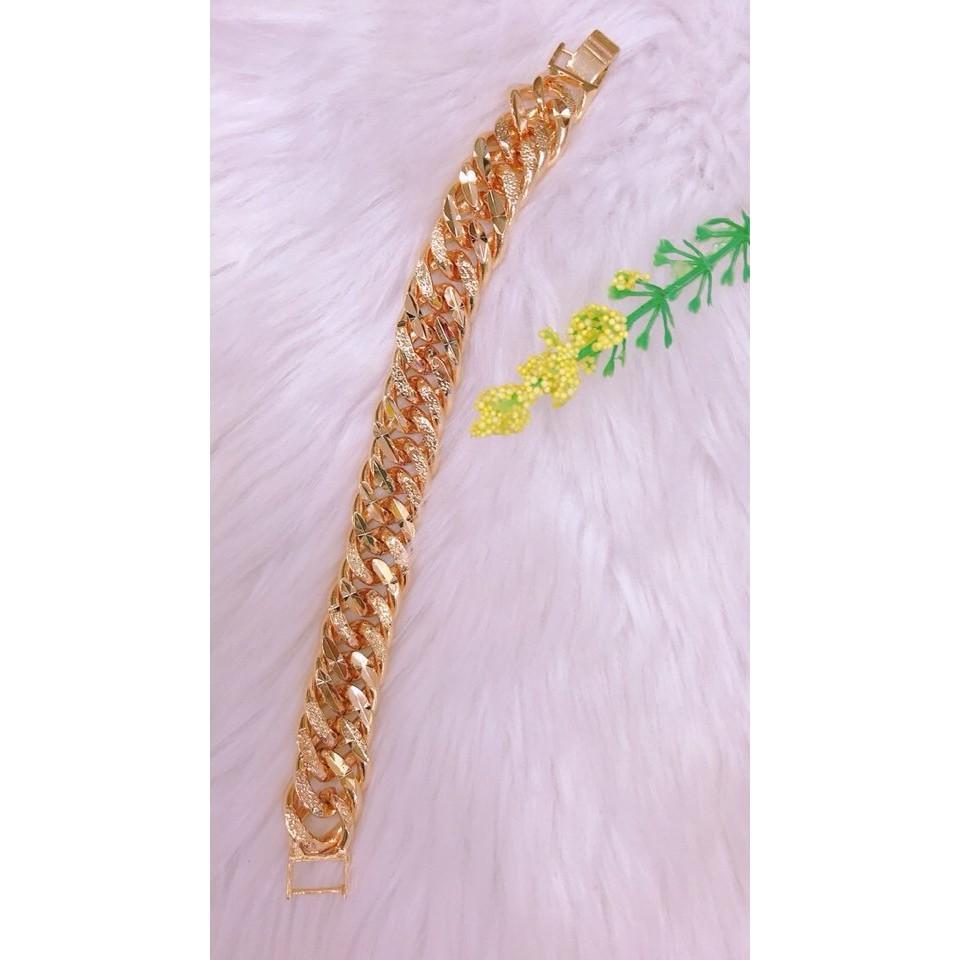 LẮC TAY NAM KIỂU LẶC MẠ VÀNG 18K MÃ 9051