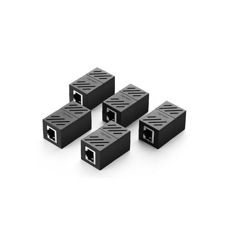 Ugreen UG30717NW114TK túi có 5 chiếc đầu nối mạng LAN RJ45 cat5e cat6 màu đen chân cắm mạ vàng 24K - HÀNG CHÍNH HÃNG