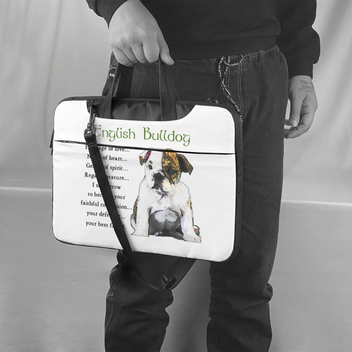 Bulldog Laptop Túi Kinh Doanh Có Tay Cầm Túi Máy Tính Bảo Vệ Dễ Thương Laptop Túi
