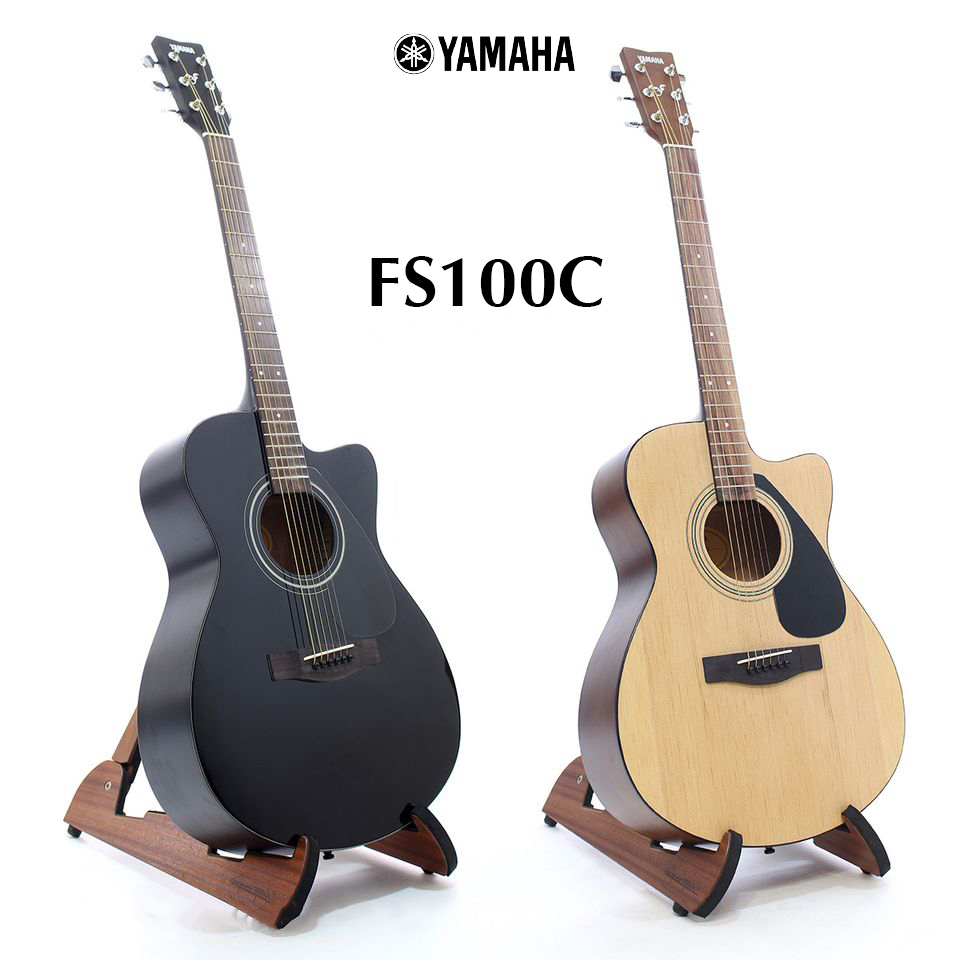 Đàn Guitar Acoustic, Guitar thùng - Yamaha FS100C - Natural, dáng hòa nhạc Cutaway, mặt đàn gỗ vân sam - Hàng chính hãng