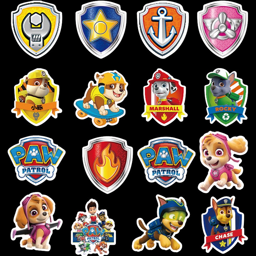 Sticker 50 miếng hình dán Chó cứu hộ - hàng nhập khẩu