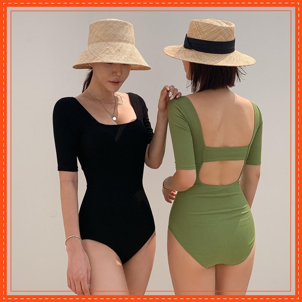 Bikini Đồ Bơi Hàn Quốc Cao Cấp Một Mảnh Chất Thun Lạnh Dày Dặn Co Giãn 4 Chiều Che Khuyết Điểm Tôn Dáng
